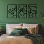 Wallity Erbas-1 Accesorio de Pared Decorativo de Metal Negro (3 Piezas)